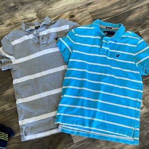 2 - AEO 🦅 Striped Polos in Great Condition!